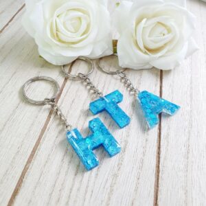 Buchstaben klein Glitzer Mittelblau