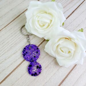 Einkaufswagenlöser Glitzer Blau/Schwarz