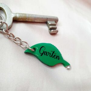 Gartenschlüsselanhänger grünes Blatt