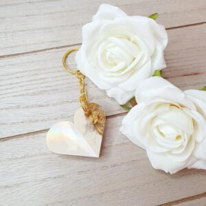 Herz in Beige mit Hologramm-Effekt