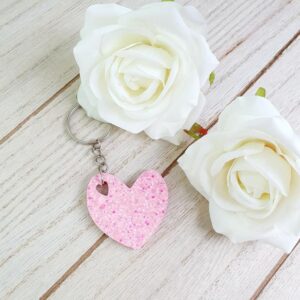 Herz Rosa mit Glitzer