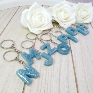 Buchstaben klein Hellblau Glitzer