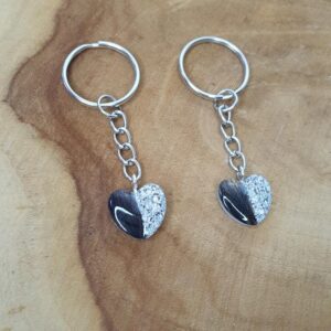 Herzschlüsselanhänger mit Haare/Asche nach deinen Wünschen