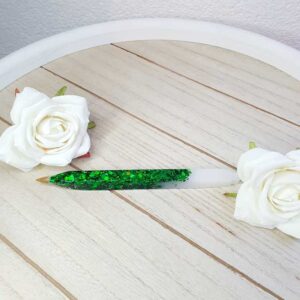 Kugelschreiber Grün Glitzer