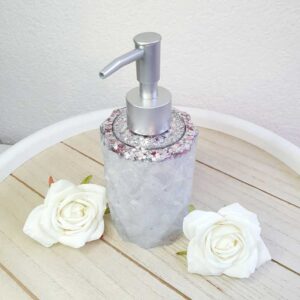 Seifenspender Weiß Schimmer Rosègold