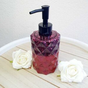 Seifenspender Rot/Glitzer