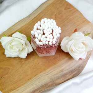 Becher rosegold/weißschimmer