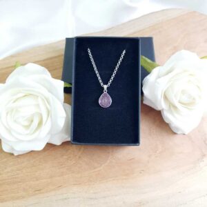 Tropfenhalskette mit Haare/Asche verewigt nach deinen Wünschen (925er Sterlingsilber)