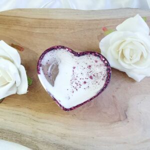 Schmuckschale Weiß/Bordeauxrot