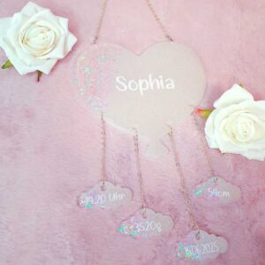 Herzluftballon Mobile/Wandaufhänger nach deinen Wünschen