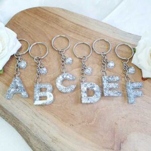 Buchstaben klein Silberglitzer