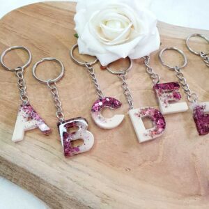 Buchstaben klein Bordeauxrot/Champagner