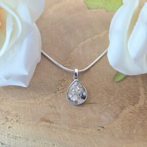 Tropfenhalskette mit Haare/Asche verewigt nach deinen Wünschen (925er Sterlingsilber)