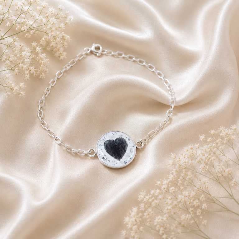 Armband mit Haare/Asche verewigt nach deinen Wünschen (925 Sterling Silber) – Bild 3