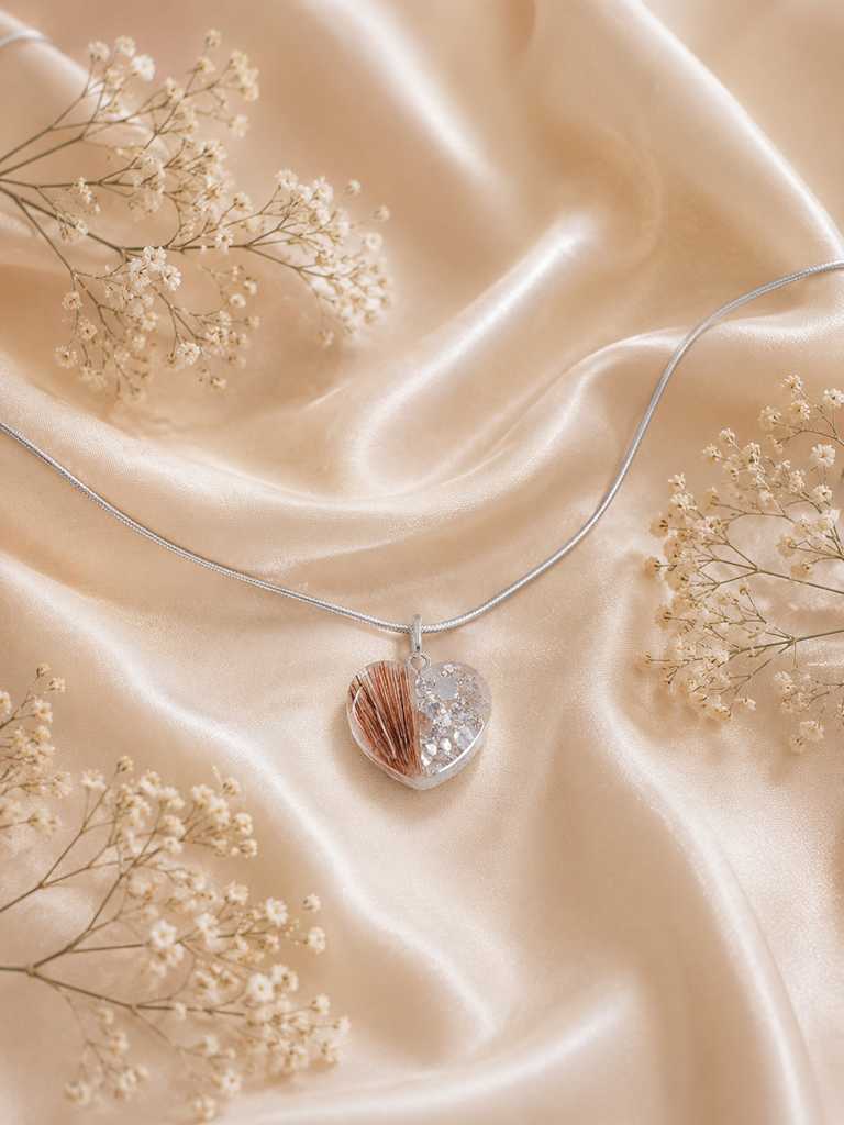 Herzkette mit Haare/Asche nach deinen Wünschen – Bild 3