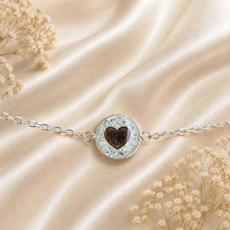 Armband mit Haare/Asche verewigt nach deinen Wünschen (925 Sterling Silber) – Bild 5