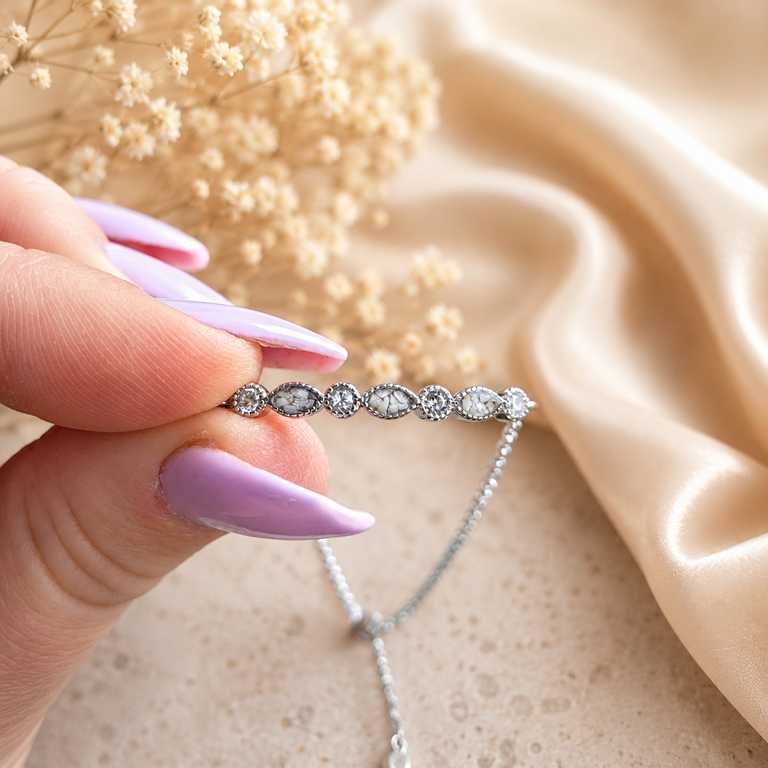 Asche-Armband aus 925 Sterling Silber für Mensch und Tier