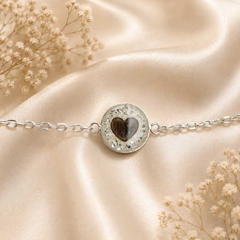 Armband mit Haaren oder Asche - Erinnerungsschmuck aus 925 Sterling Silber – Bild 6