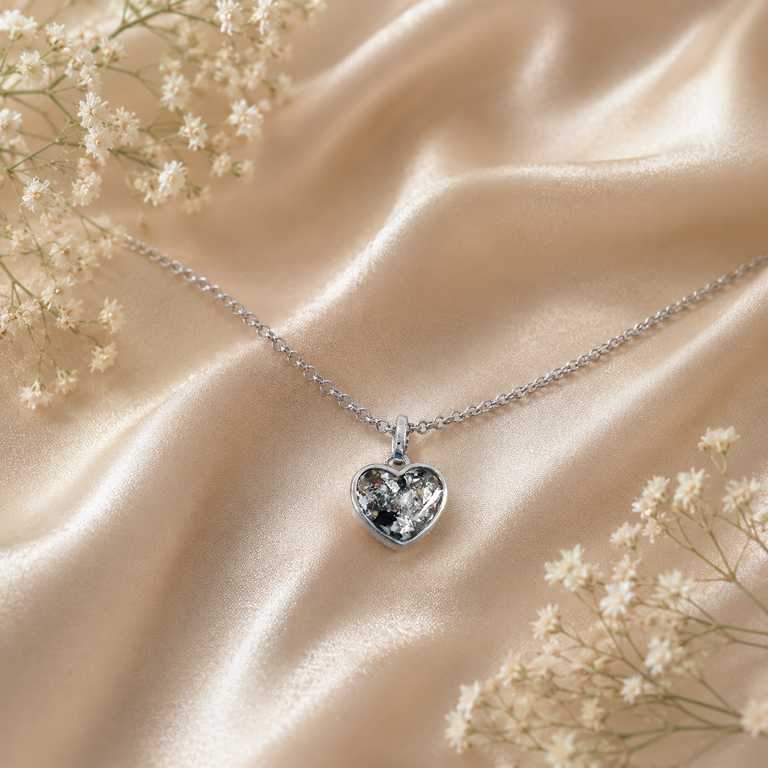 Herzkette aus 925 Sterling Silber Haare/Asche – Bild 8