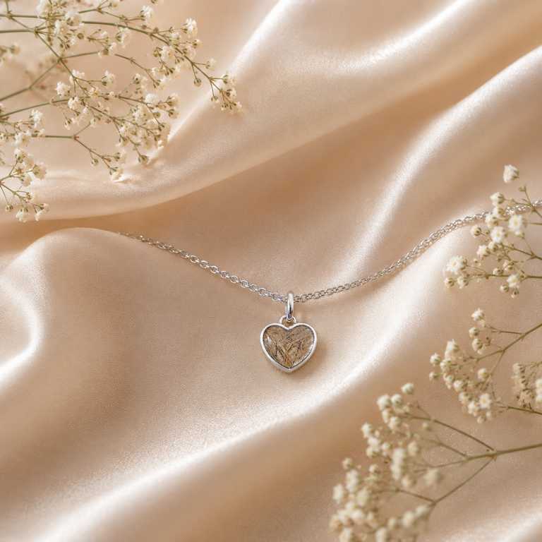 Herzkette aus 925 Sterling Silber Haare/Asche – Bild 5