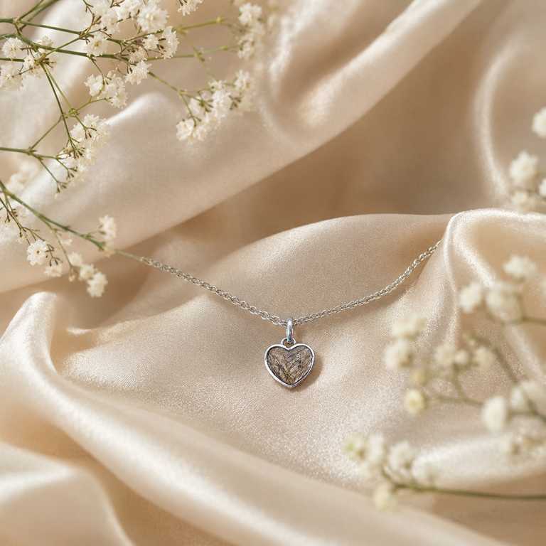 Herzkette aus 925 Sterling Silber Haare/Asche – Bild 4