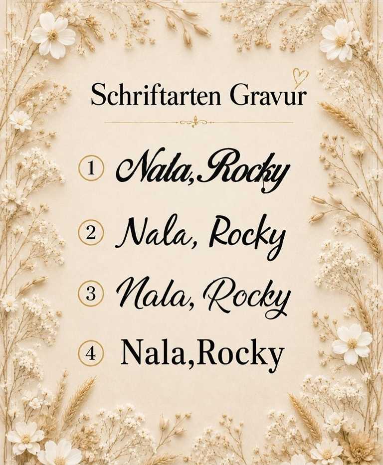 Schriftart Gravur