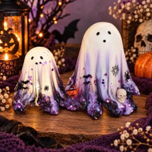 Handgemachte Halloween Gespenster mit LED-Beleuchtung